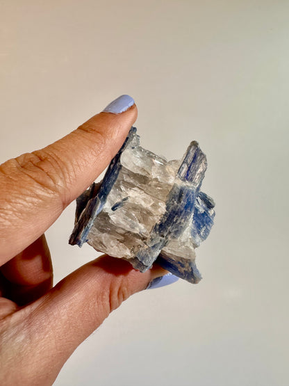 Kyanite in Quartz Cluster - C