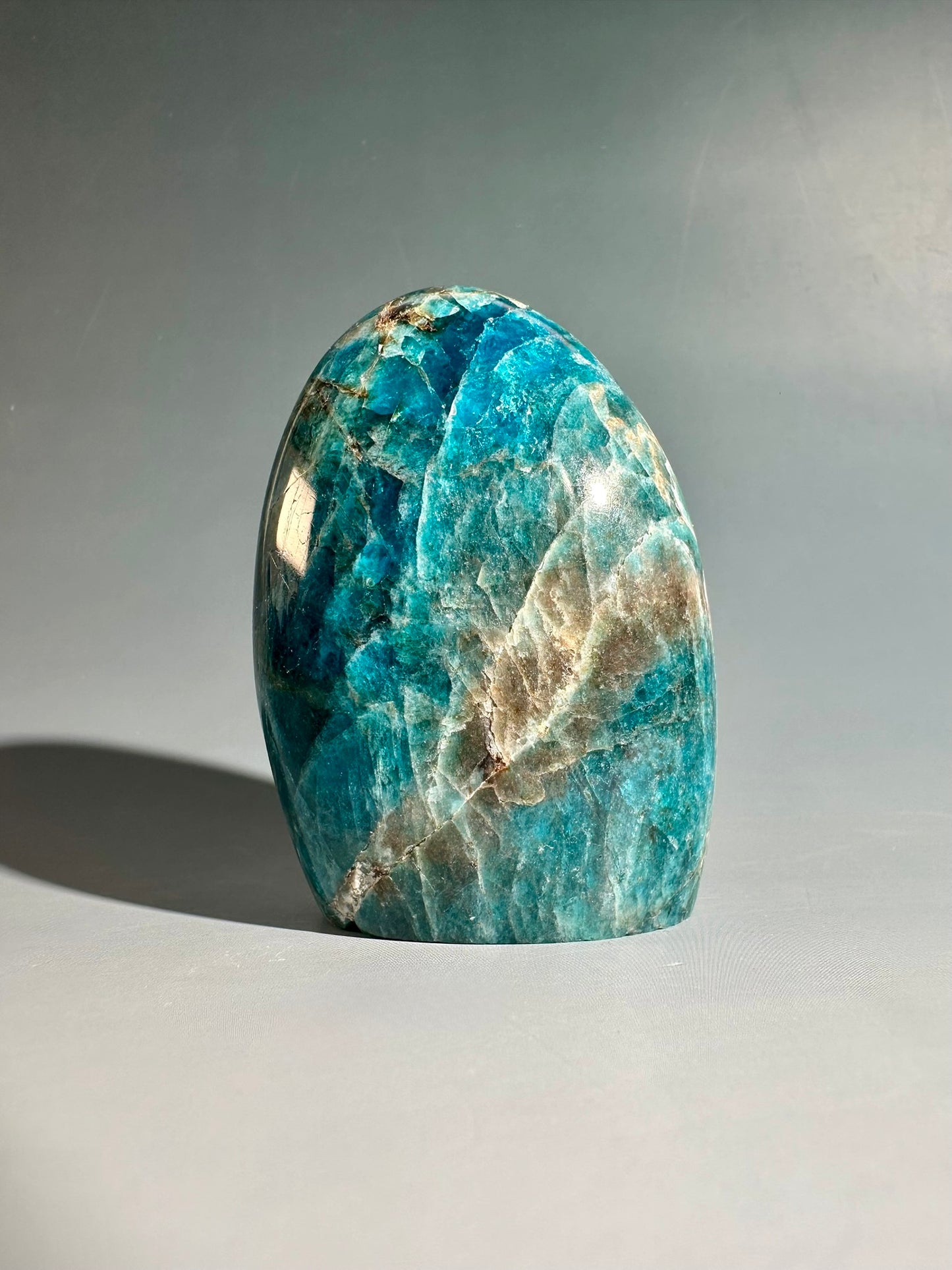 Blue Apatite Standing Freeform – Option A | Clarity, Communication & Inspiration Crystal