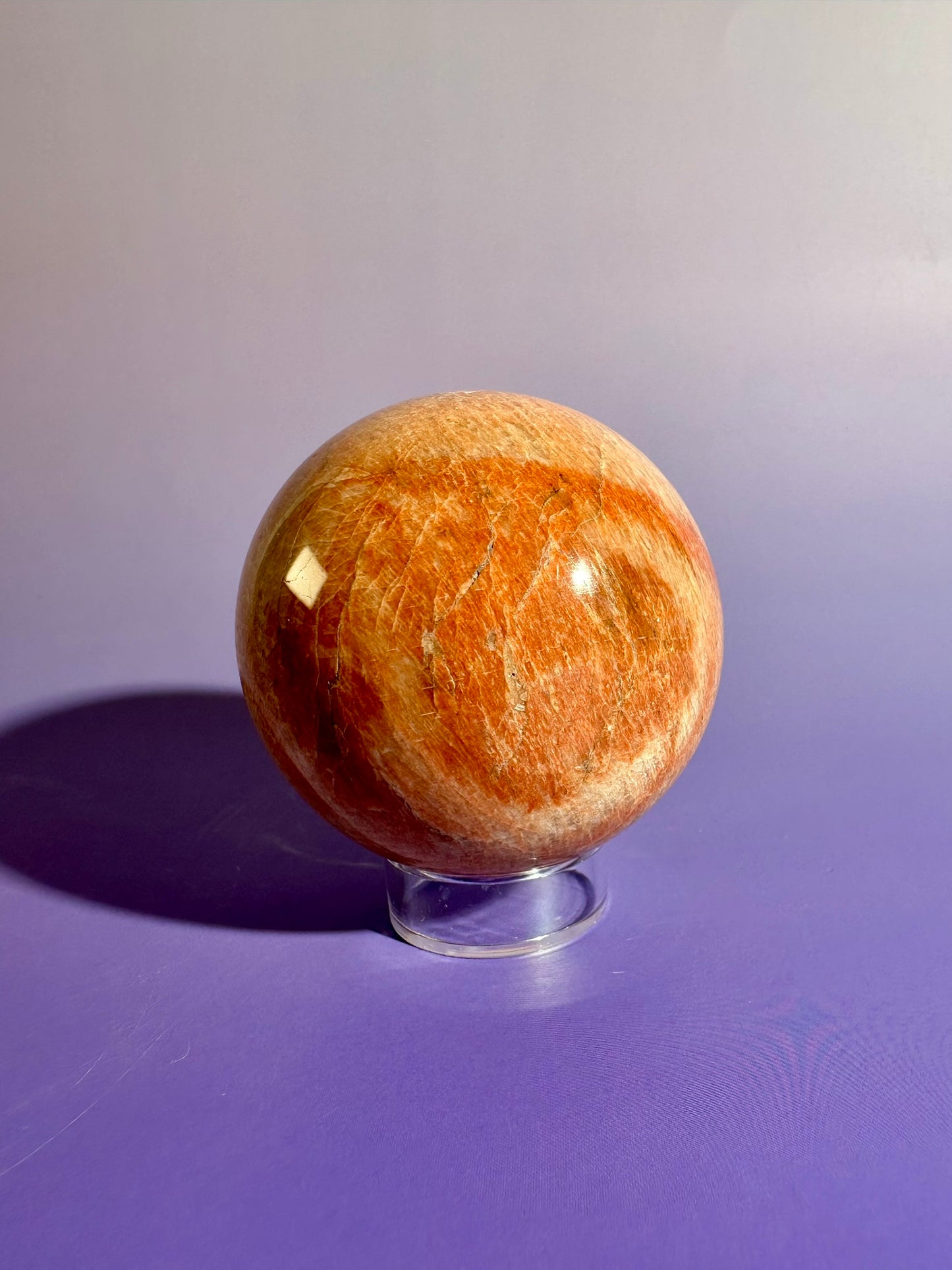 Peach Moonstone Sphere Option C | One-of-a-Kind Collector Crystal