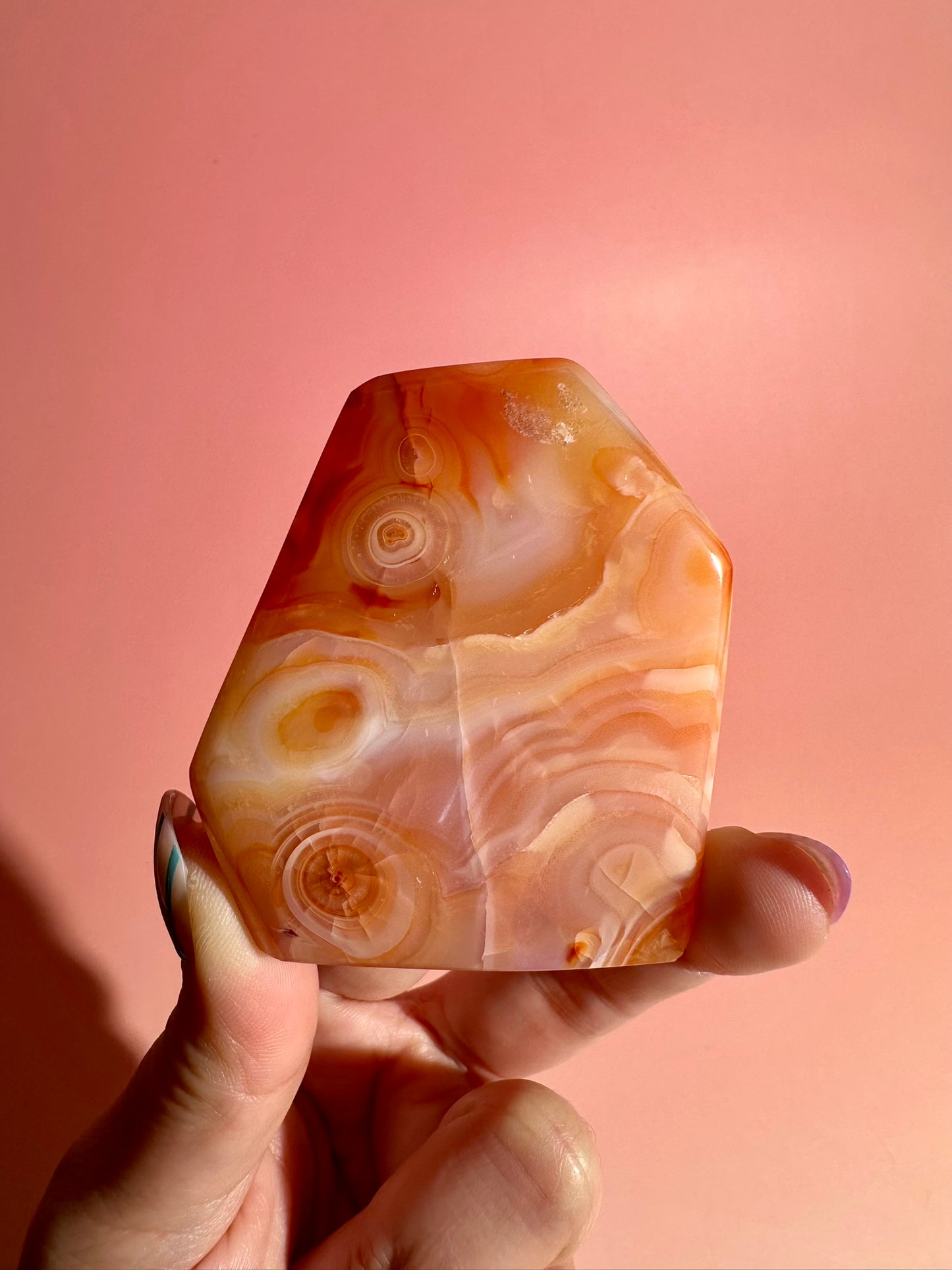Carnelian Agate Geometric Freeform – Option D | Empowerment, Joy & Transformation Energy
