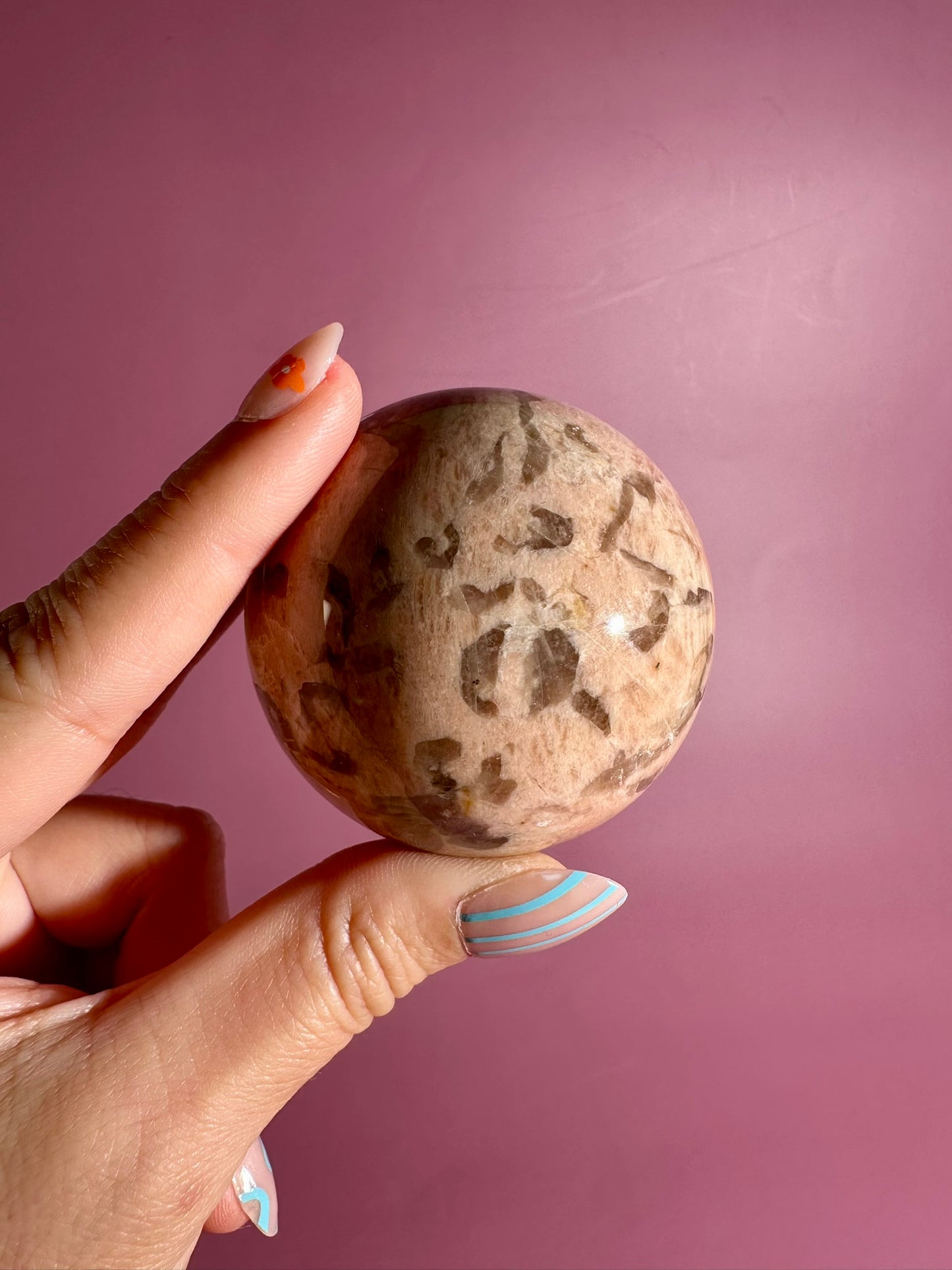 Graphic Feldspar Sphere – Option D | Personal Growth, Clarity & Grounding Energy