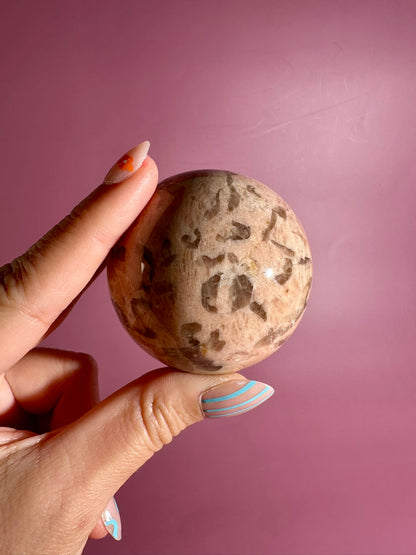 Graphic Feldspar Sphere – Option D | Personal Growth, Clarity & Grounding Energy