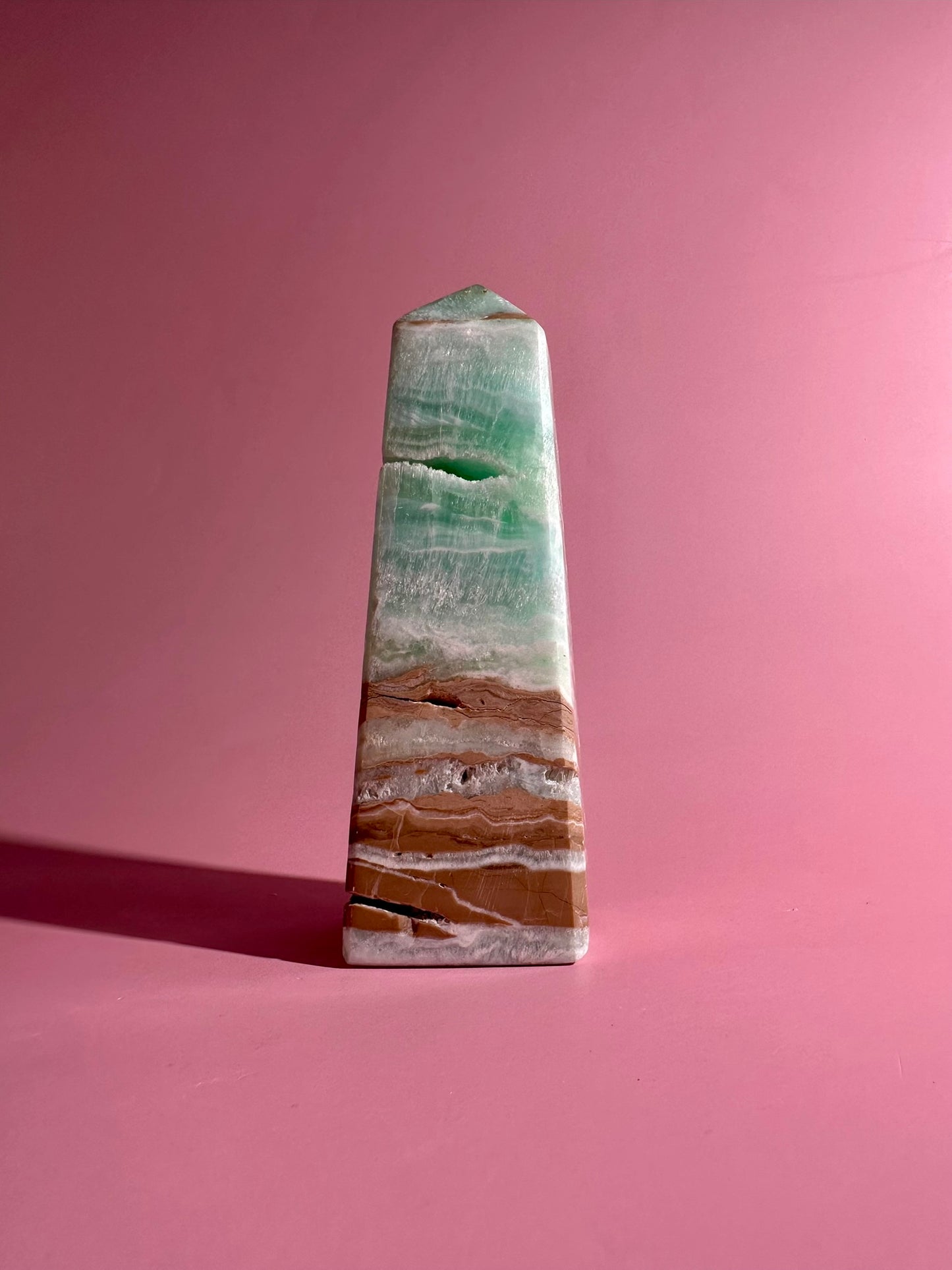 Caribbean Calcite Tower – Option A | Tranquility, Intuition & Ocean-Inspired Energy
