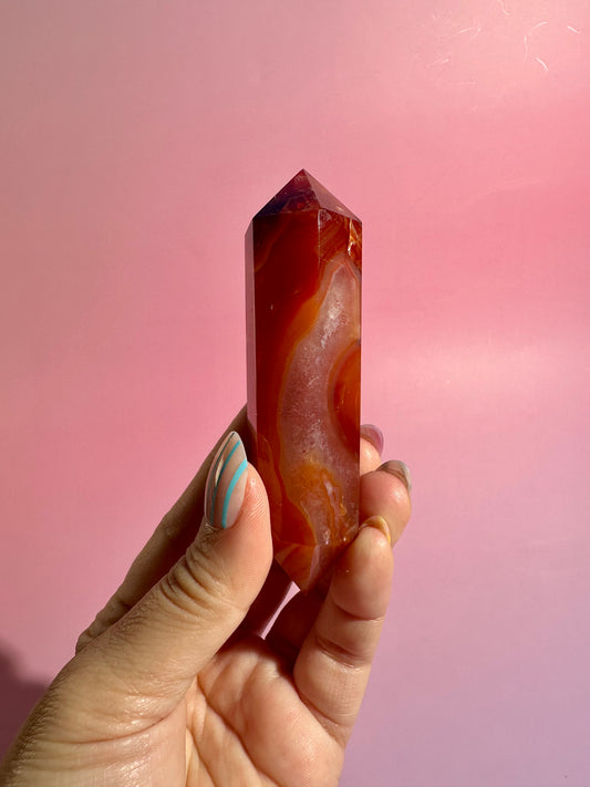 Carnelian Double Terminated Point – Option C | Passion, Strength & Abundance Energy