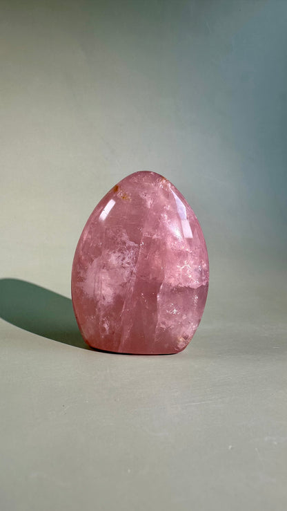 Small Rose Quartz Standing Freeform – Option B