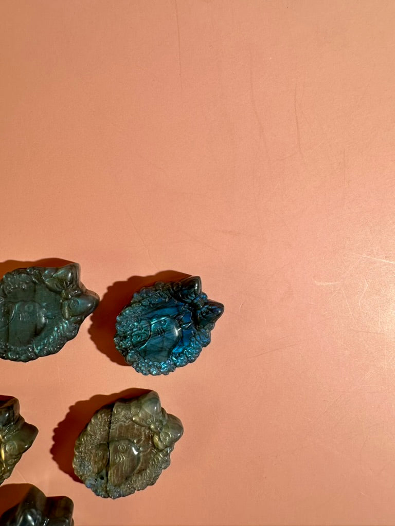 Labradorite Totoro | Flashy Crystal Character Carving