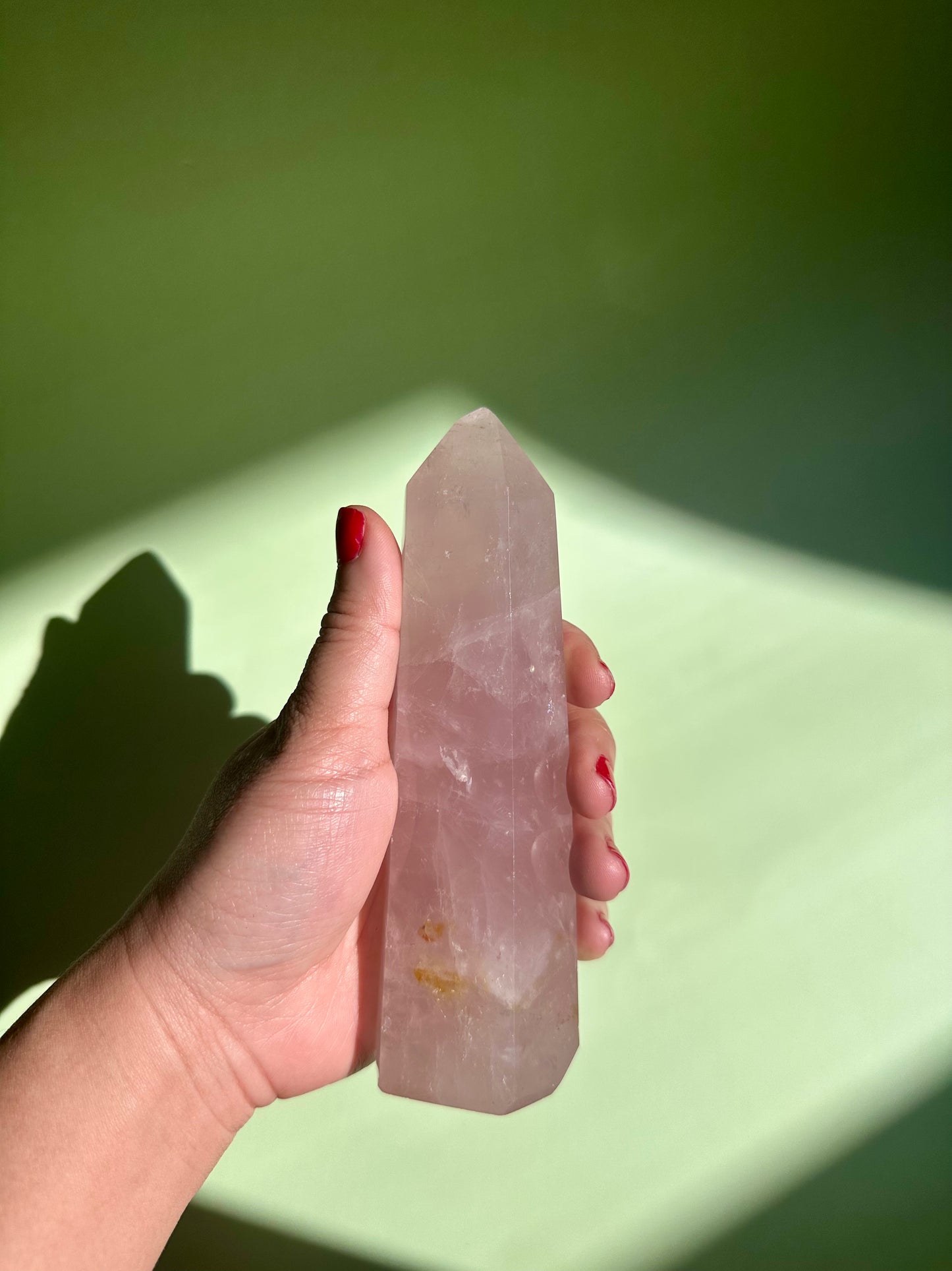 Large Rose Quartz Tower - B