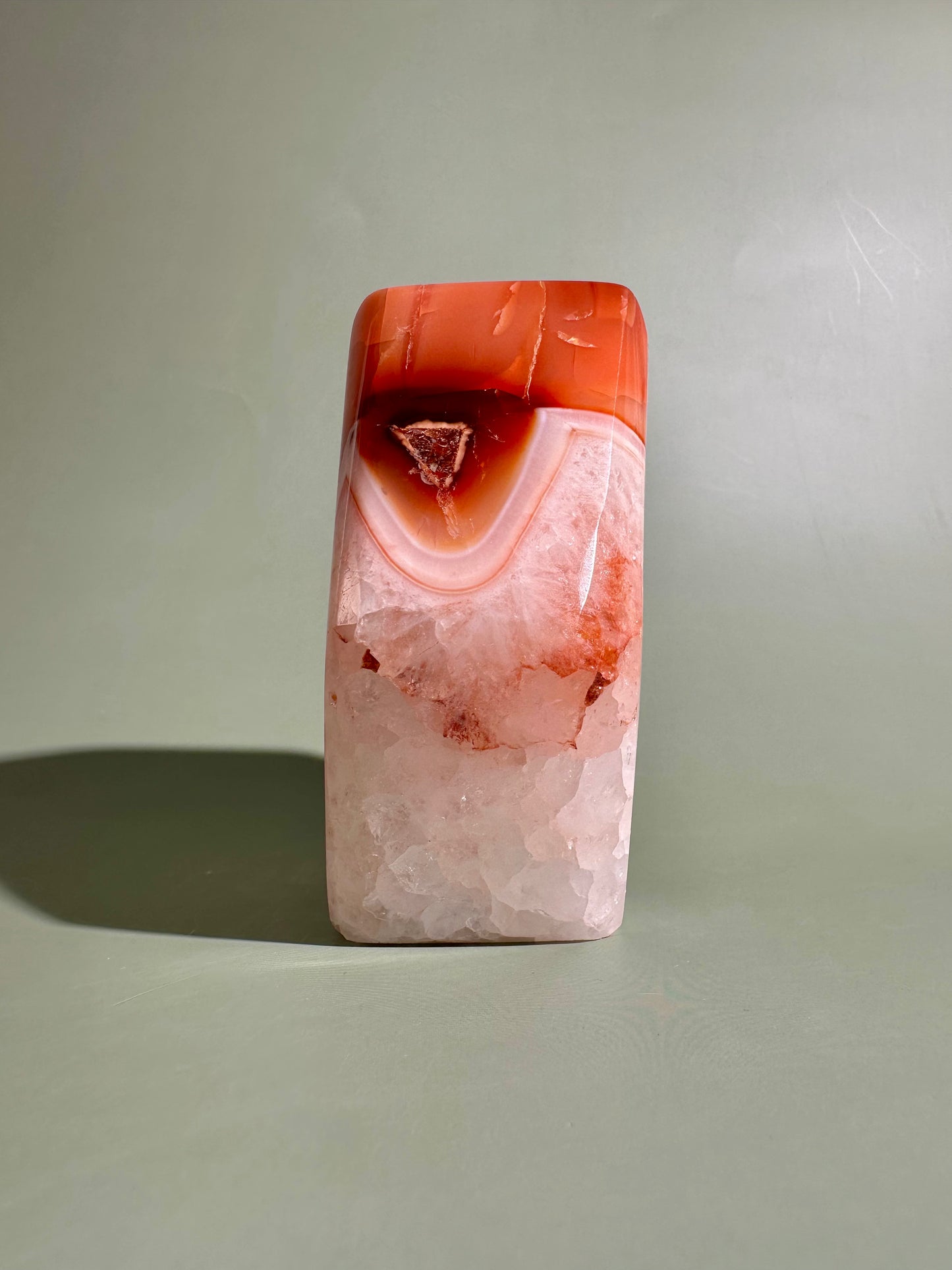 Carnelian Agate Geometric Freeform – Option J | Joy, Creativity & Positive Energy