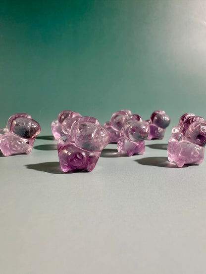 Mini Amethyst Sitting Unicorn | Crystal Carving