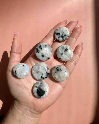 Rainbow Moonstone Mini Flat Palm