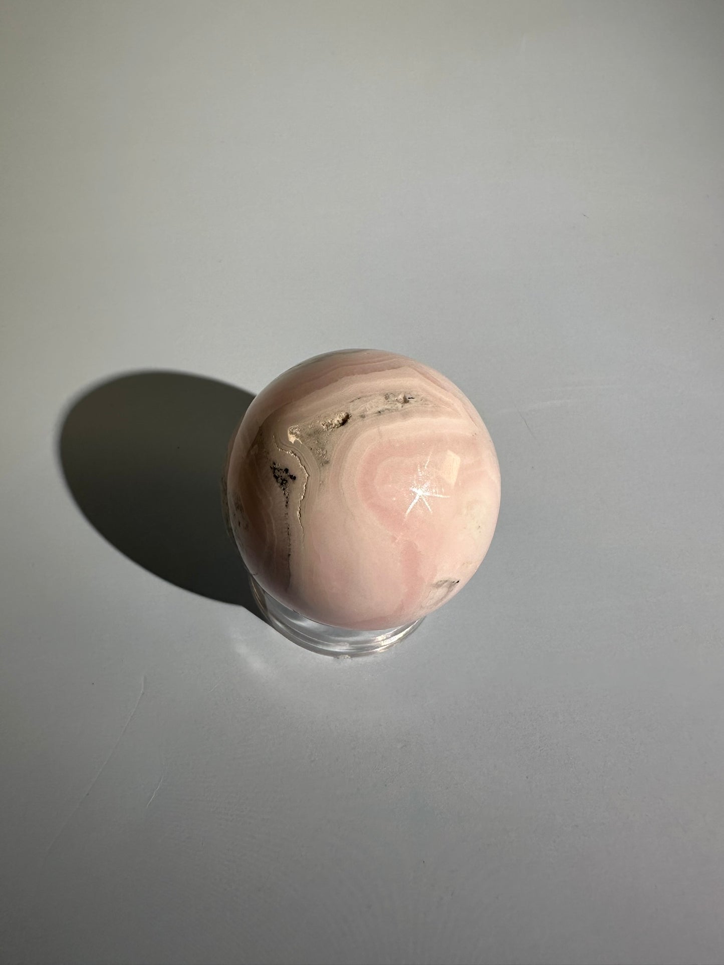 Peruvian Pink Mangano Calcite Sphere UV Reactive – Option C