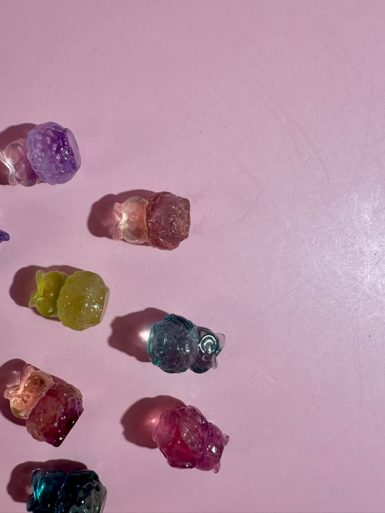 Mini Rainbow Fluorite Owl | Crystal Carving