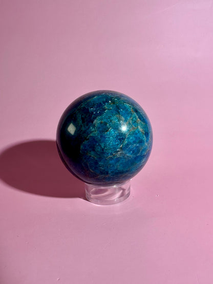 Blue Apatite Sphere – Option B | Manifestation, Focus & Ocean Energy Crystal
