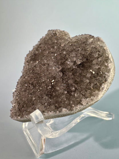 Small Druzy Amethyst Heart - D