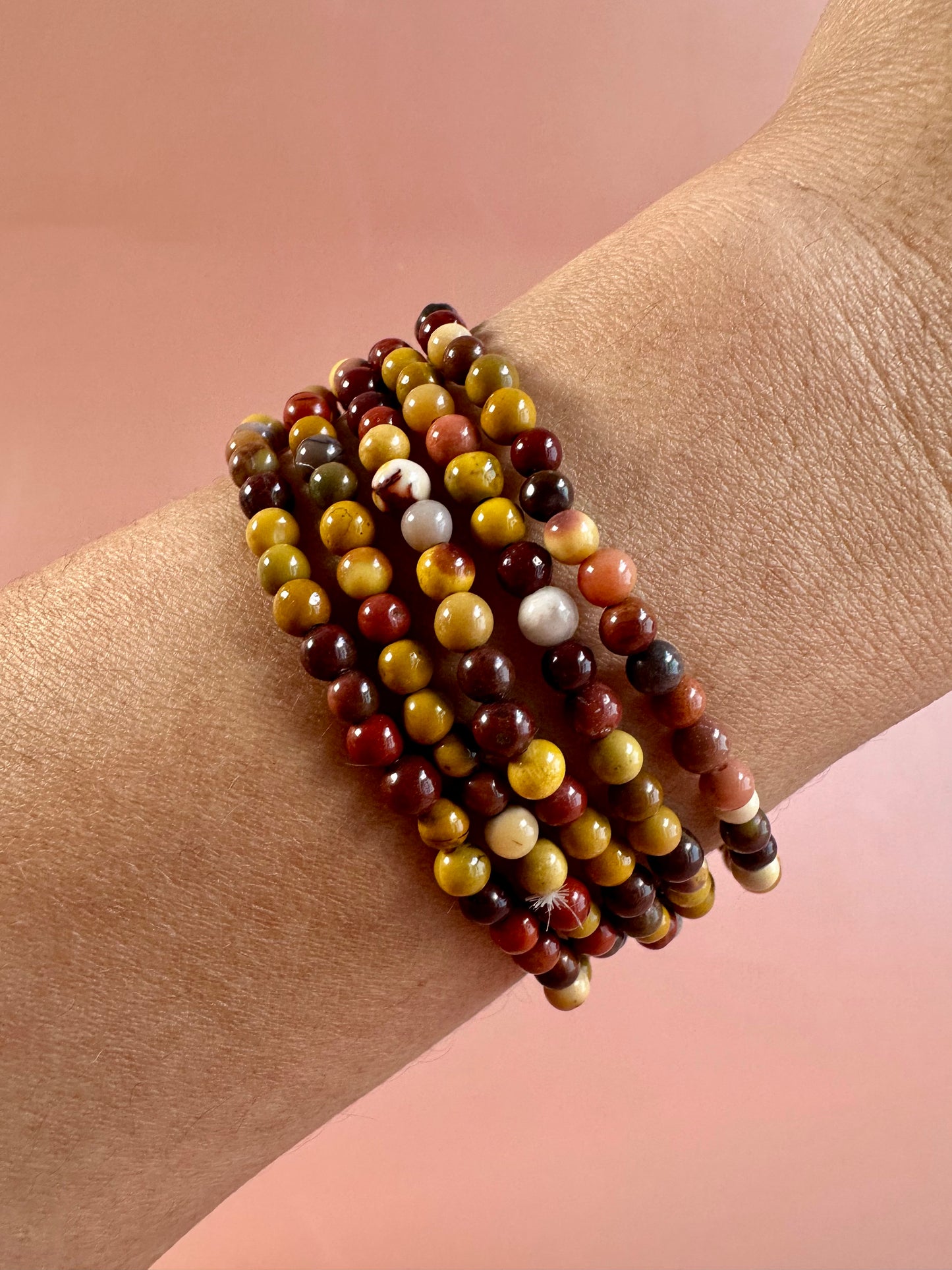 4mm Mookaite Beaded Bracelet