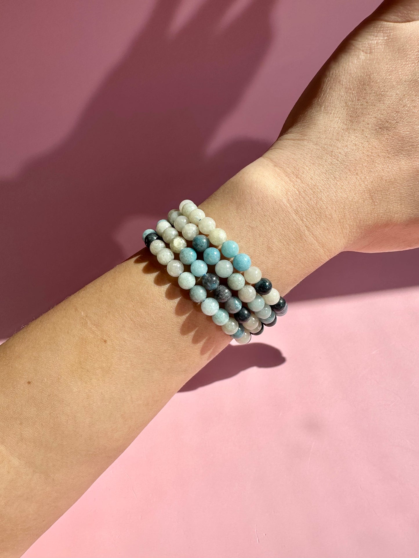 6mm Trolleite Beaded Bracelet
