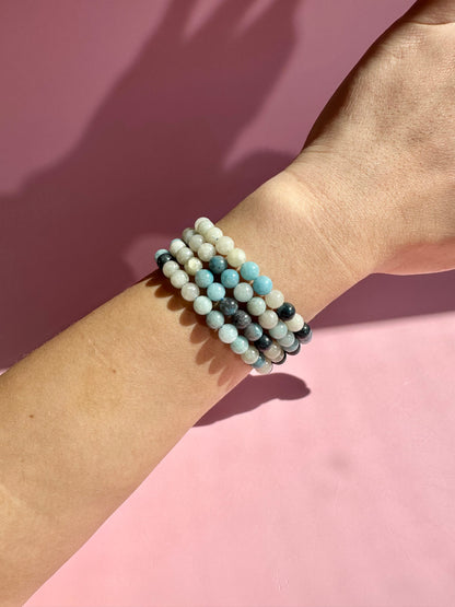 6mm Trolleite Beaded Bracelet