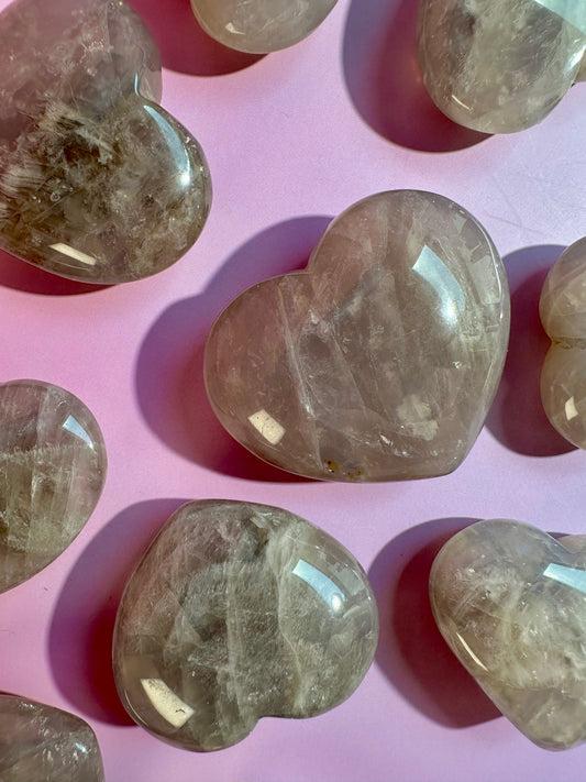 Blue Rose Quartz Heart (Small, Medium, Large) - You Pick!