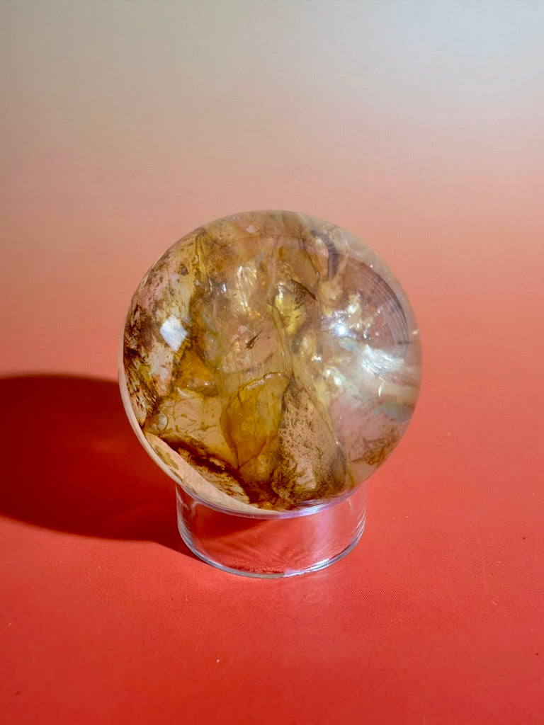 Golden Healer Sphere – Option B | Collector Crystal, Abundance & Spiritual Harmony