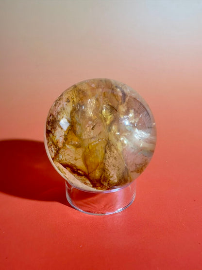 Golden Healer Sphere – Option B | Collector Crystal, Abundance & Spiritual Harmony