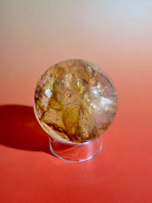 Golden Healer Sphere – Option B | Collector Crystal, Abundance & Spiritual Harmony