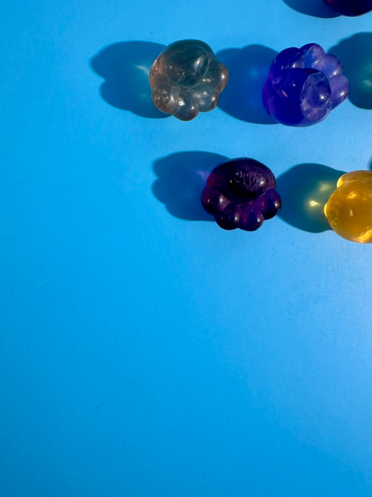 Small Rainbow Fluorite Paw | Crystal Paw Carving