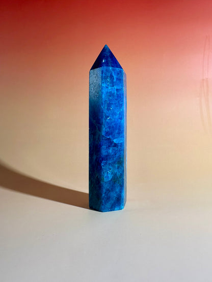 Blue Apatite Tower – Option A | Clarity, Communication & Inspiration Crystal