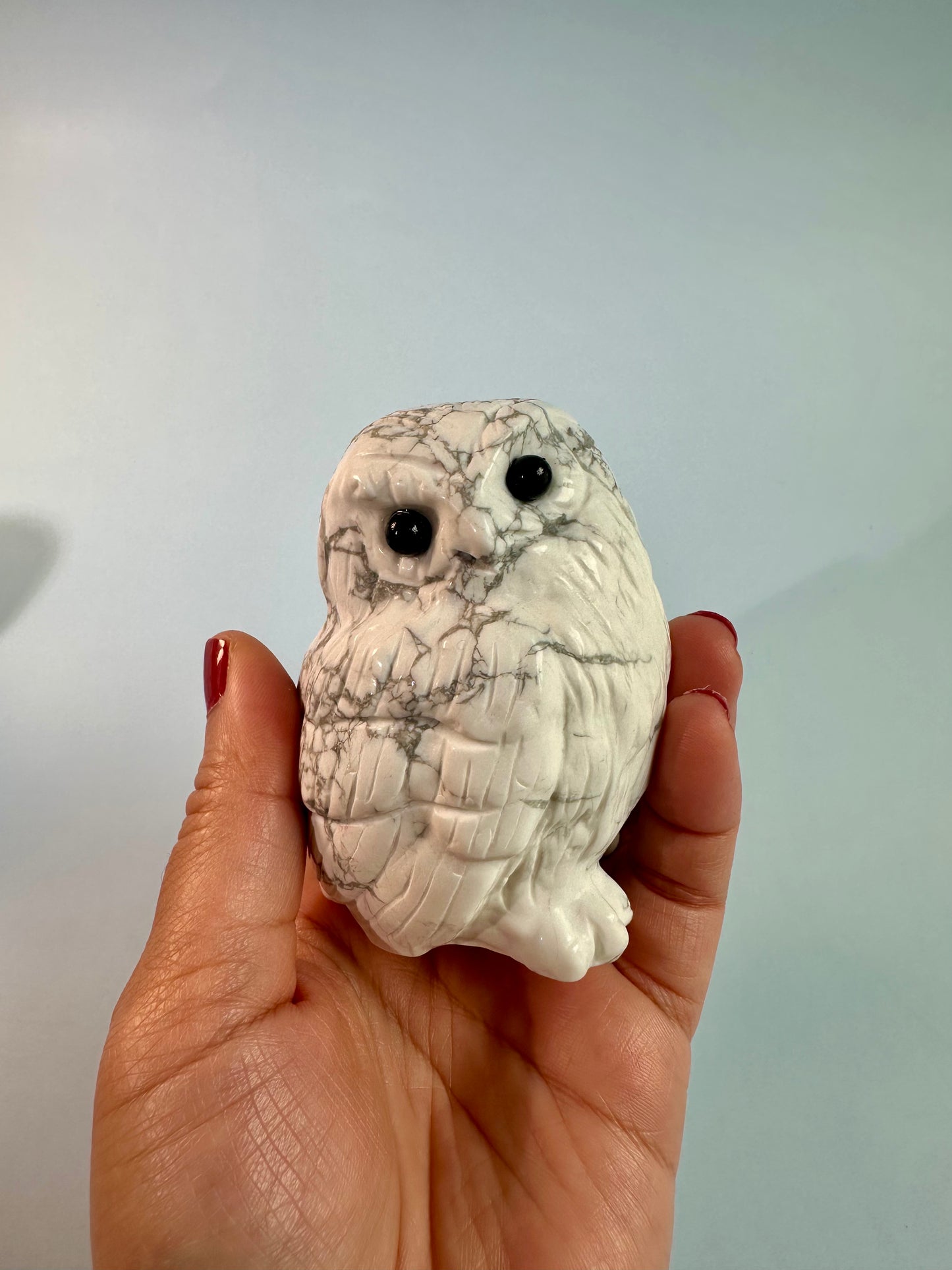 Howlite Owl Carving