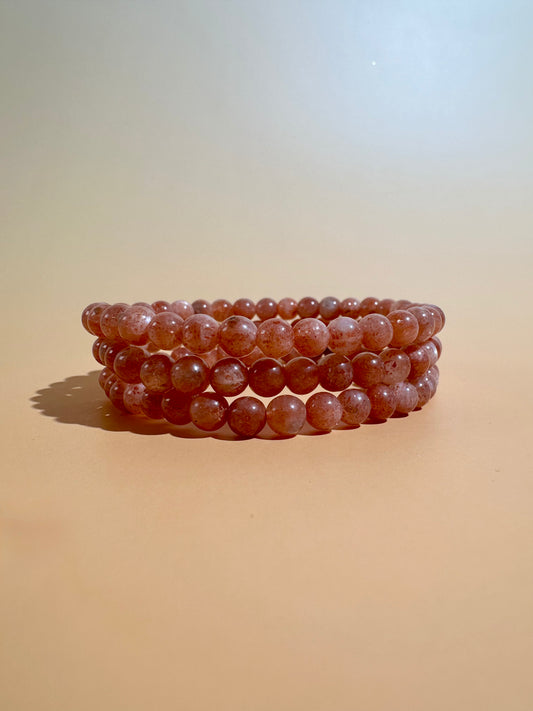 5mm Sunstone Beaded Bracelet | Joy, Confidence & Abundance Energy