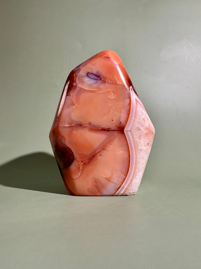 Carnelian Agate Geometric Freeform – Option J | Joy, Creativity & Positive Energy
