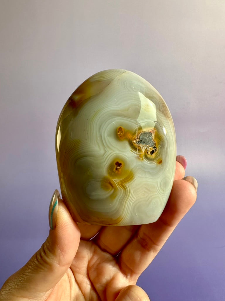Agate Standing Freeform Option A | One-of-a-Kind Polished Agate Display Crystal