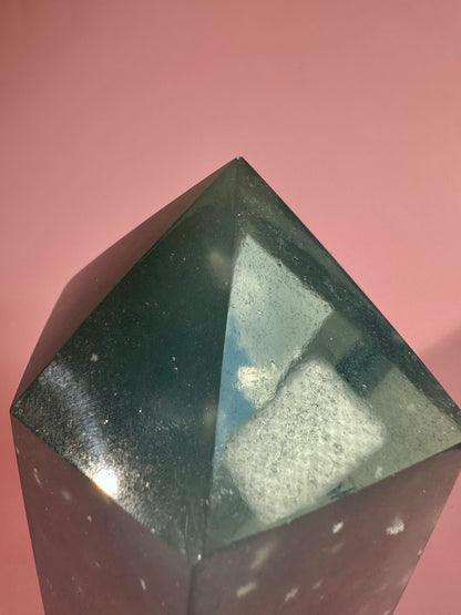 Large Peruvian Snowflake Angelite Tower - A