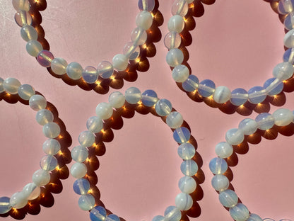 8mm Opalite Beaded Bracelet
