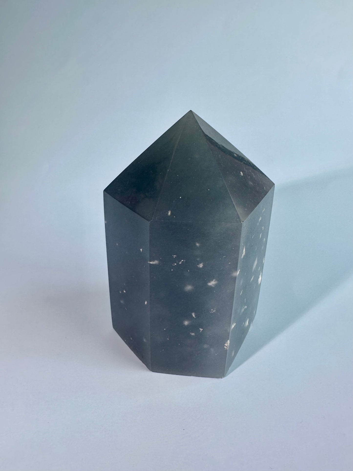 Large Peruvian Snowflake Angelite Tower - B