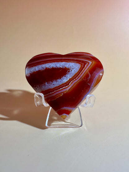 Carnelian Heart – Option A | Courage, Confidence & Heartfelt Strength Crystal