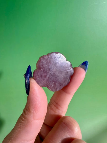 Purple Rose Quartz Rose | Crystal Flower Carving