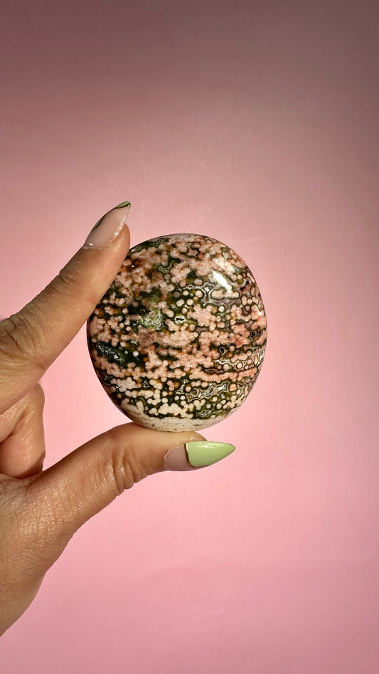 Ocean Jasper Palm Stone – Option F
