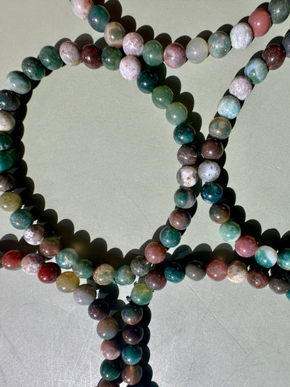 6mm Ocean Jasper Beaded Bracelet