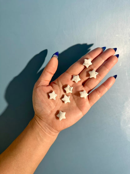Mini Howlite Star | White Celestial Crystal Carving