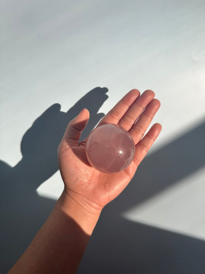 Star Rose Quartz Sphere - B