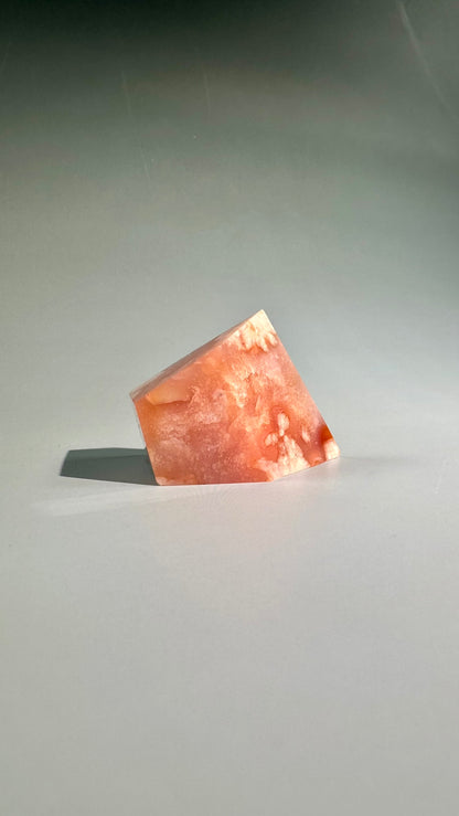 Pink Carnelian Flower Agate Gusher – Option A