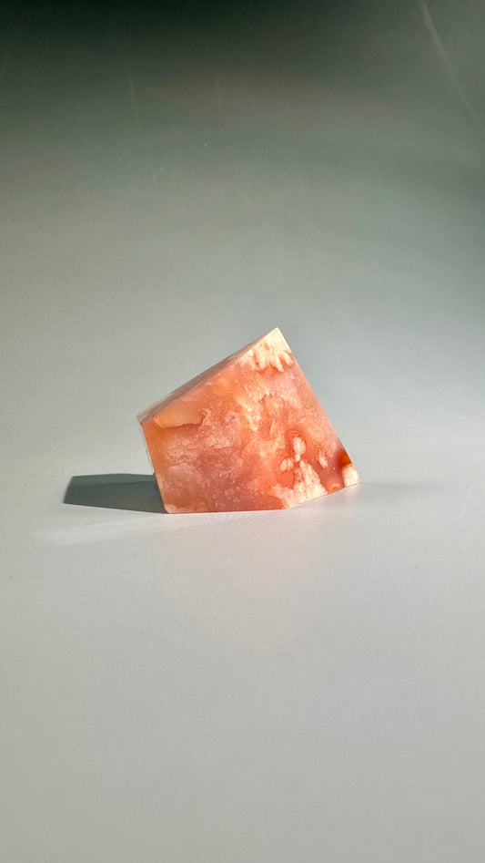 Pink Carnelian Flower Agate Gusher – Option A