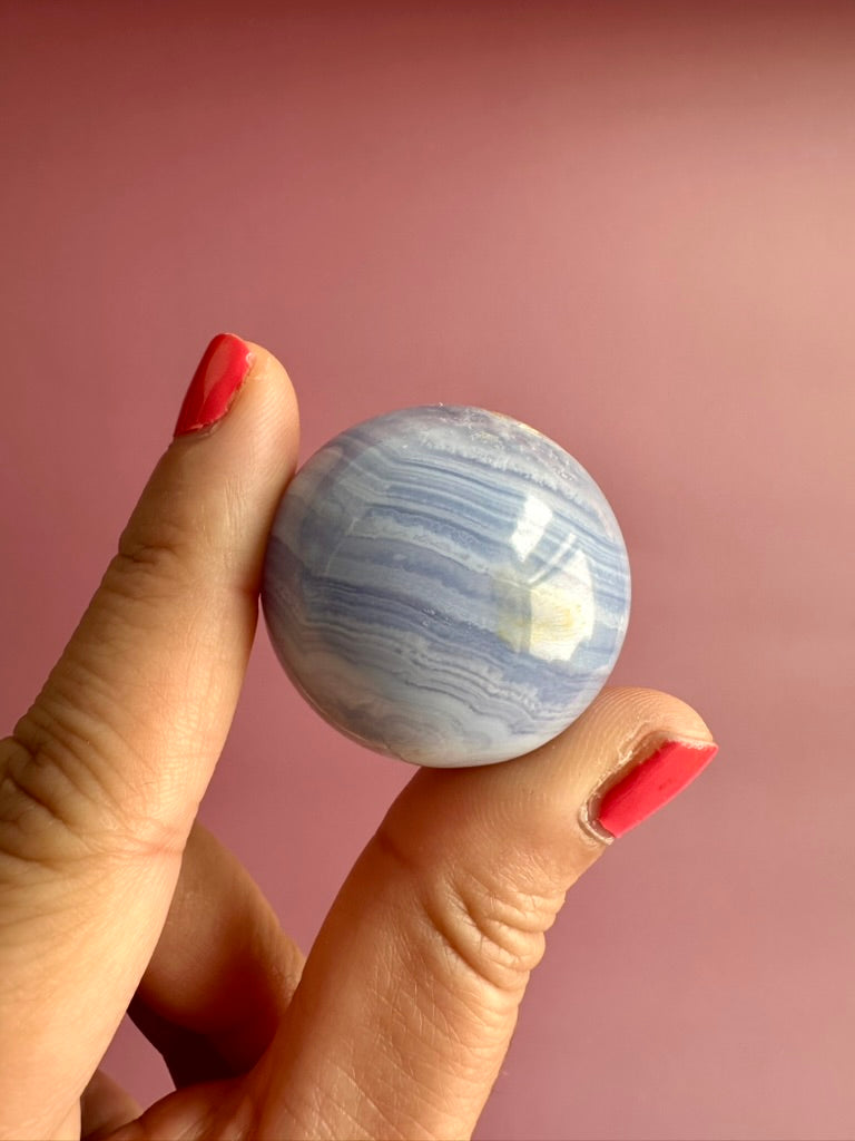 Small Blue Lace Agate Sphere