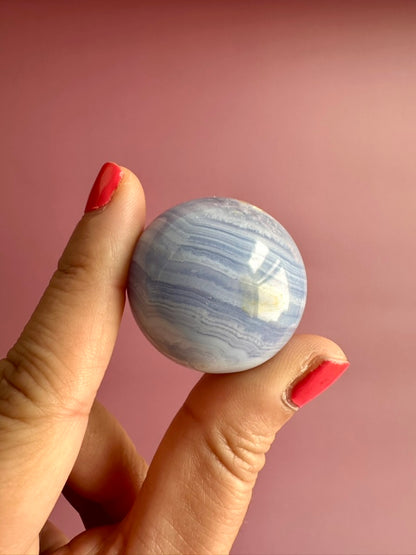 Small Blue Lace Agate Sphere