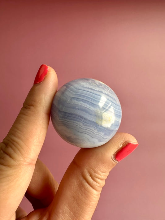 Small Blue Lace Agate Sphere