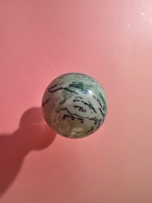 Green Picture Jasper Sphere – Option C