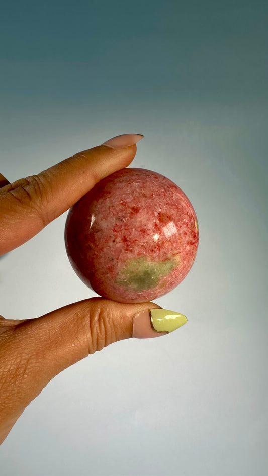 Thulite with Epidote Sphere – Option A