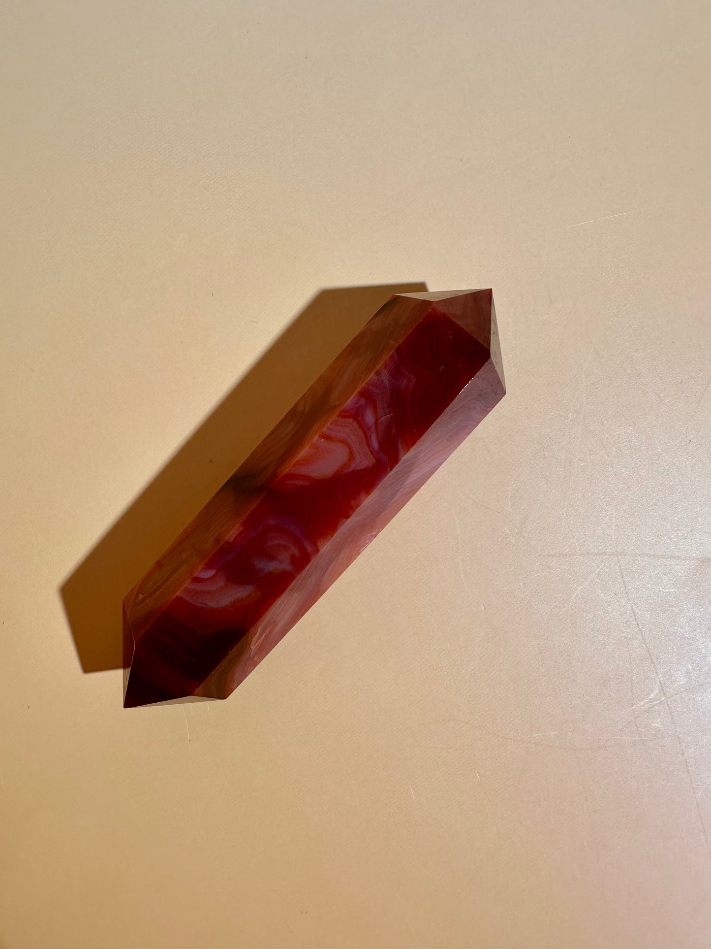Carnelian Double Terminated Point – Option F | Manifestation, Courage & Success Energy