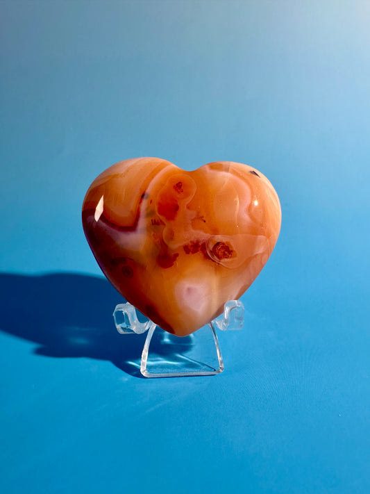 Small Carnelian Heart Option I | Courage, Confidence & Vitality Crystal