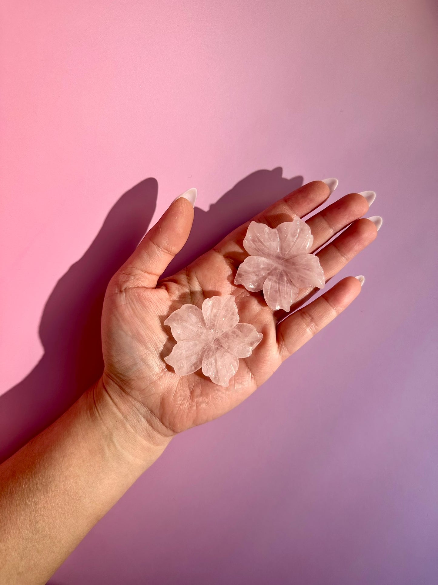 Rose Quartz Flower Sphere Holder